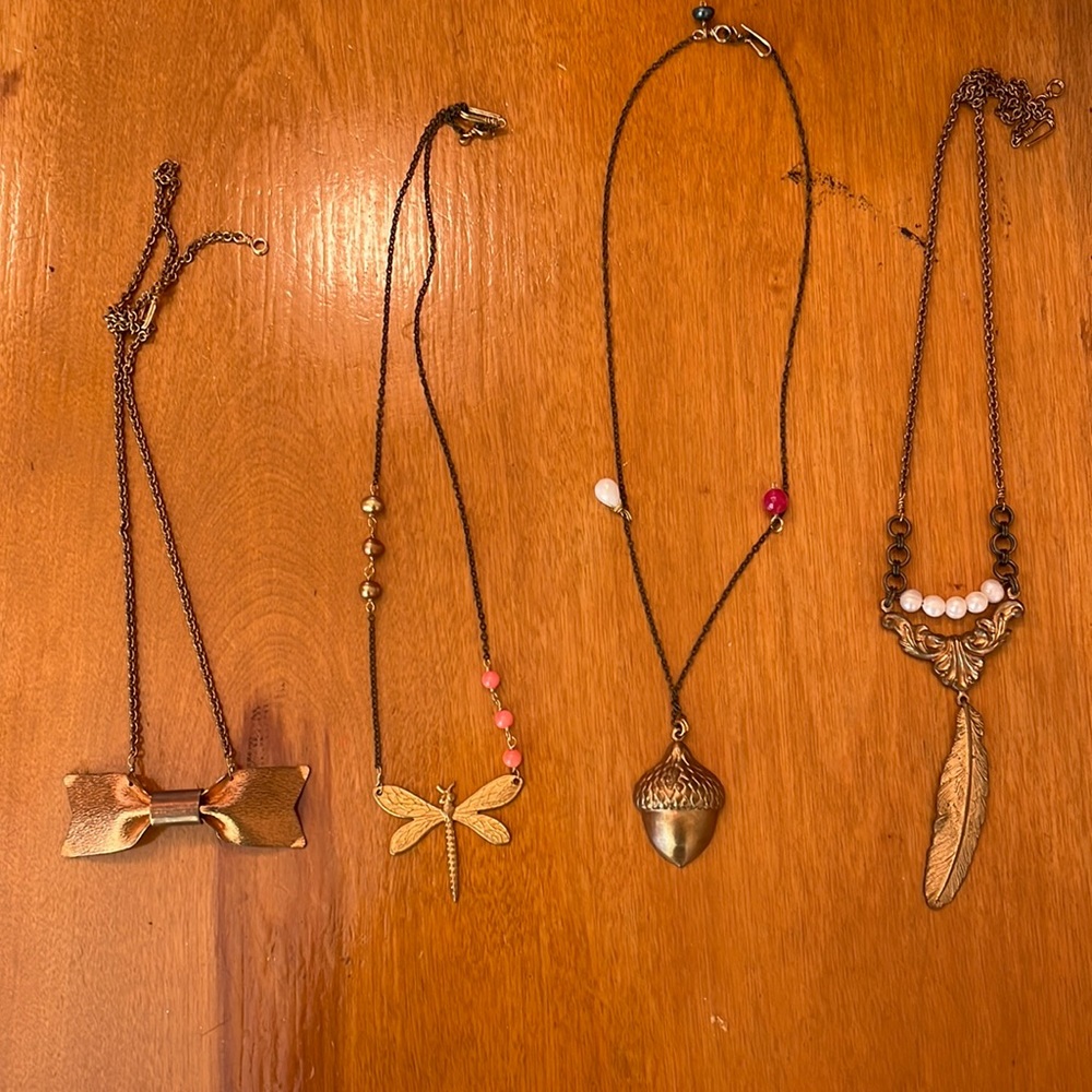 Handmade vintage charm necklaces